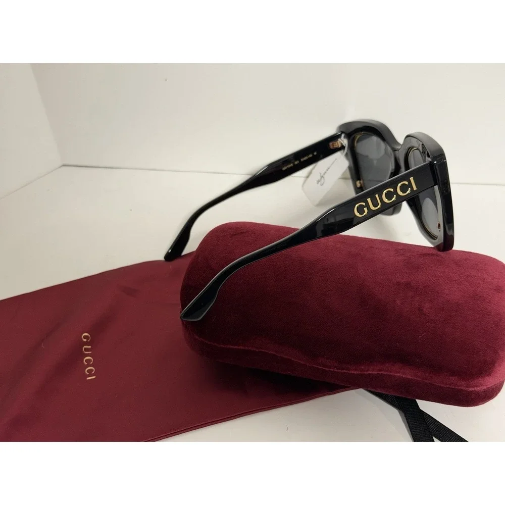 Gucci, Women's Oversized‎ Sunglasses, Black W/Gold, GG1151S